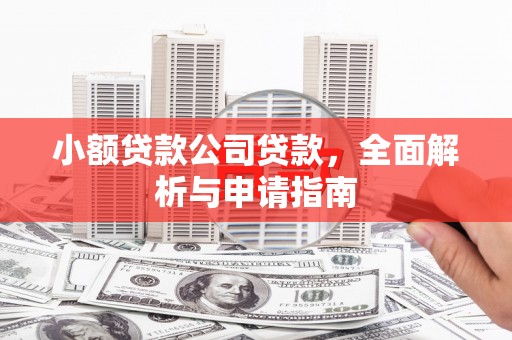 黄埔小额贷款公司贷款，全面解析与申请指南
