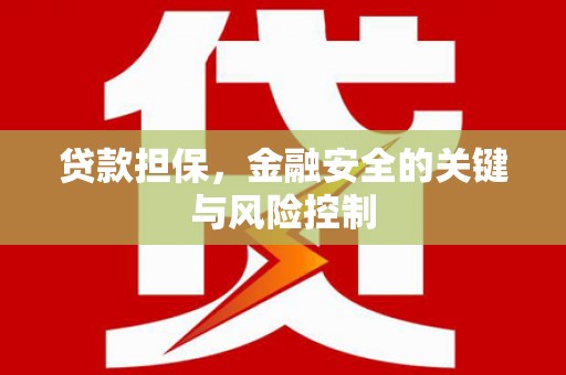 黄埔贷款担保，金融安全的关键与风险控制